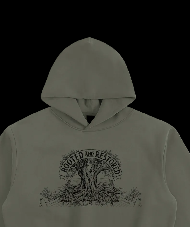 "Rooted & Restored" Scripture Hoodie