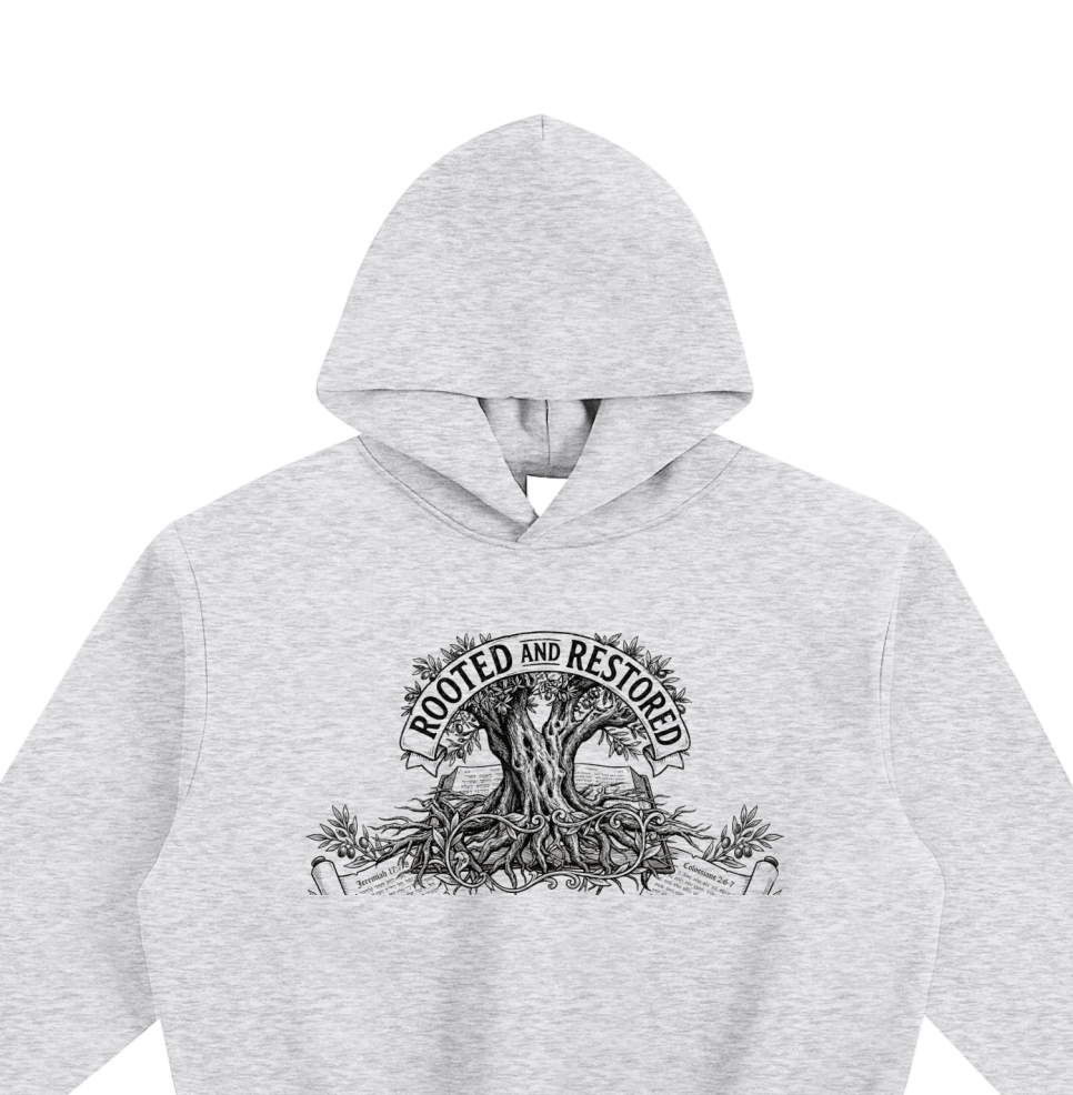 "Rooted & Restored" Scripture Hoodie